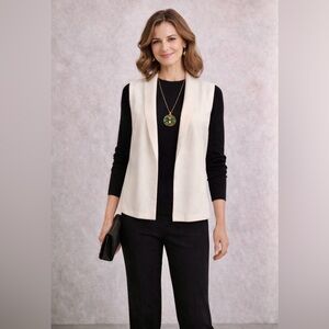 Reitmans White/ Cream Sleeveless Vest – Elegant Layering Piece. NWOT